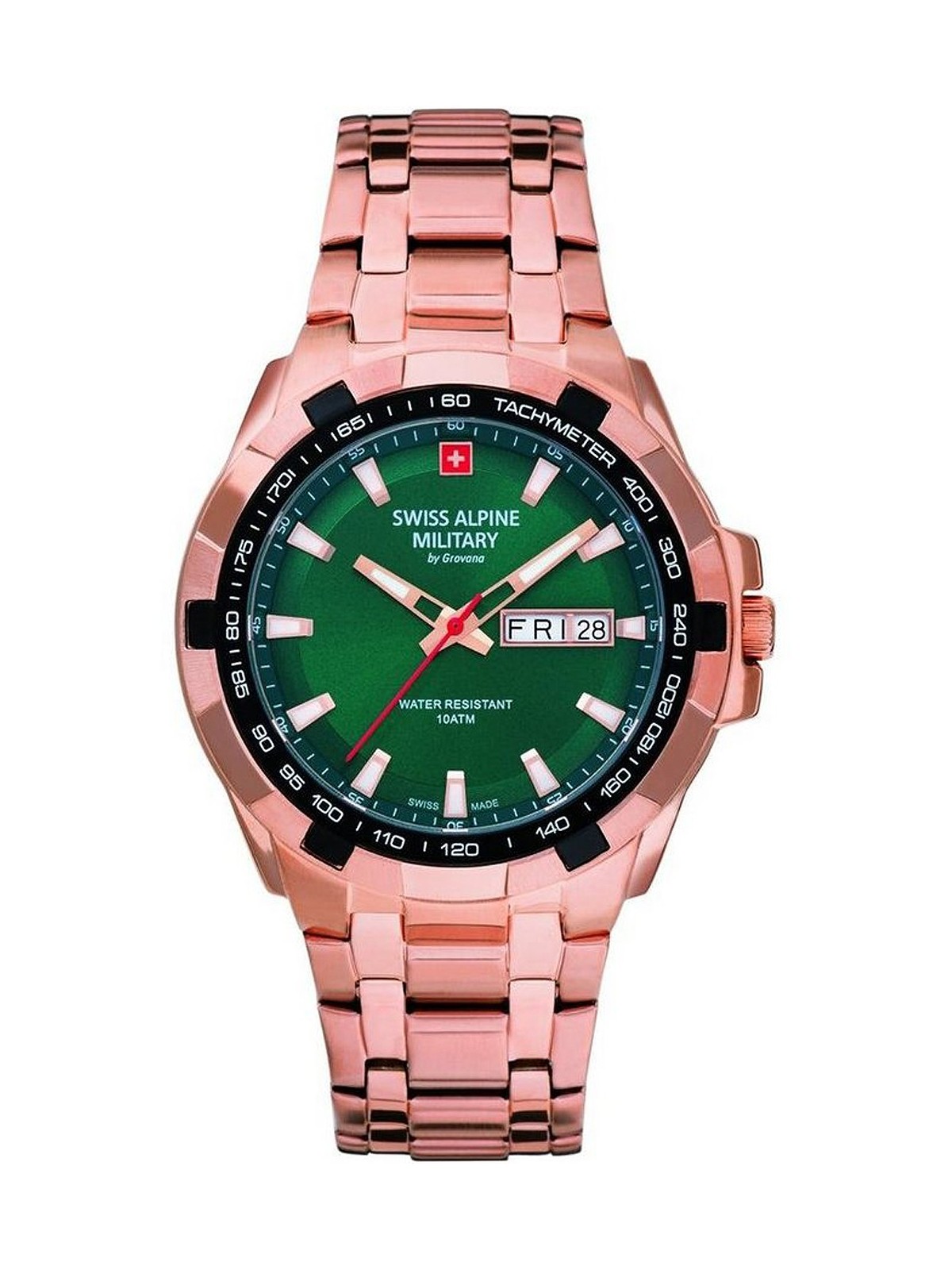 orologio uomo Swiss Alpine Military 7043.1164 Day-Date Mens Watch 42mm 10ATM