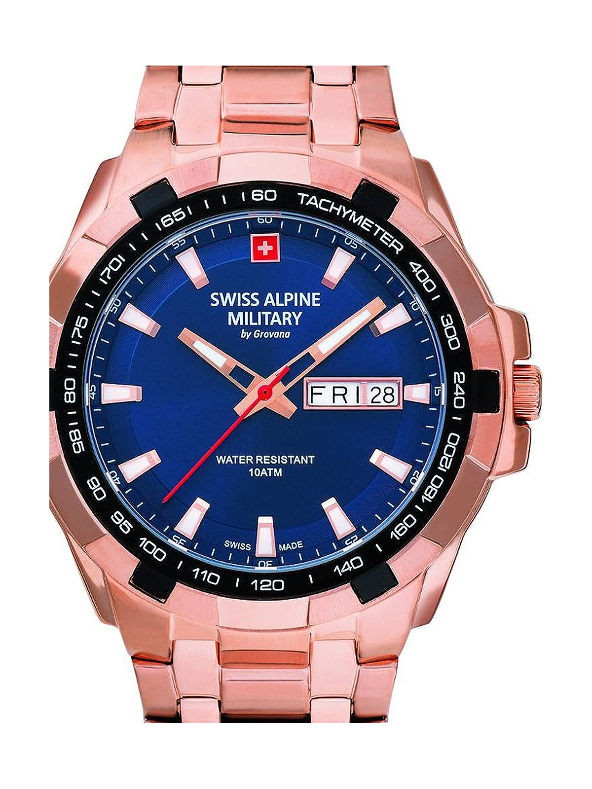 orologio uomo Swiss Alpine Military 7043.1165 Day-Date Mens Watch 42mm 10ATM