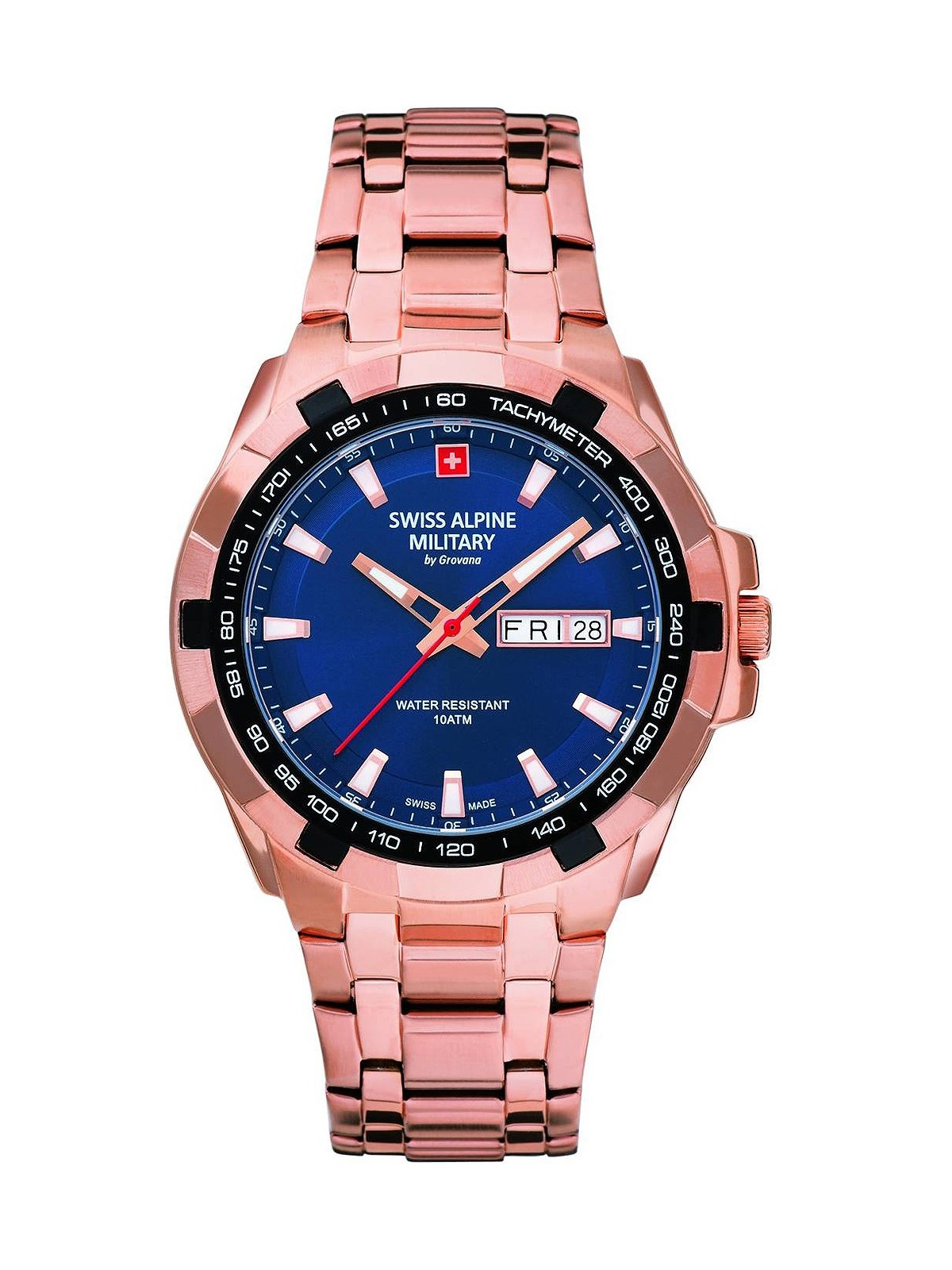 orologio uomo Swiss Alpine Military 7043.1165 Day-Date Mens Watch 42mm 10ATM