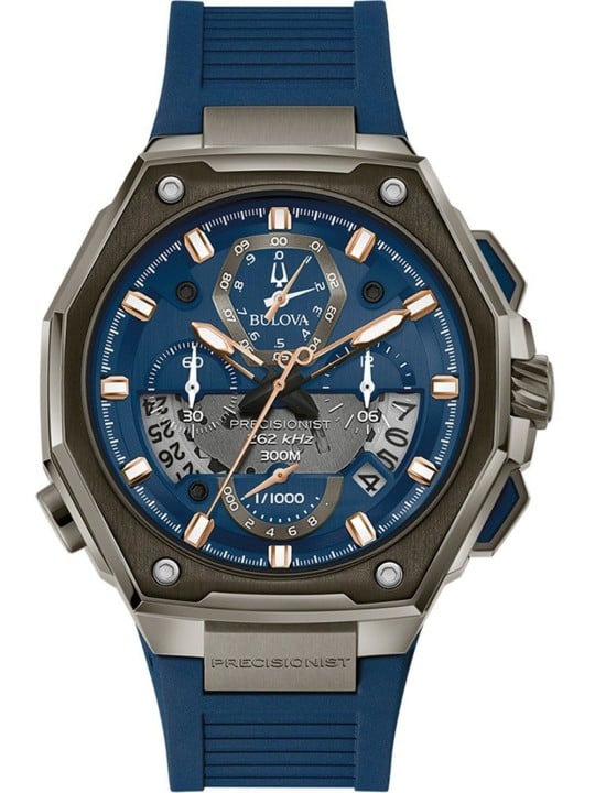 orologio uomo Bulova 98B357 Precisionist Chronograph Mens Watch 46mm 30ATM