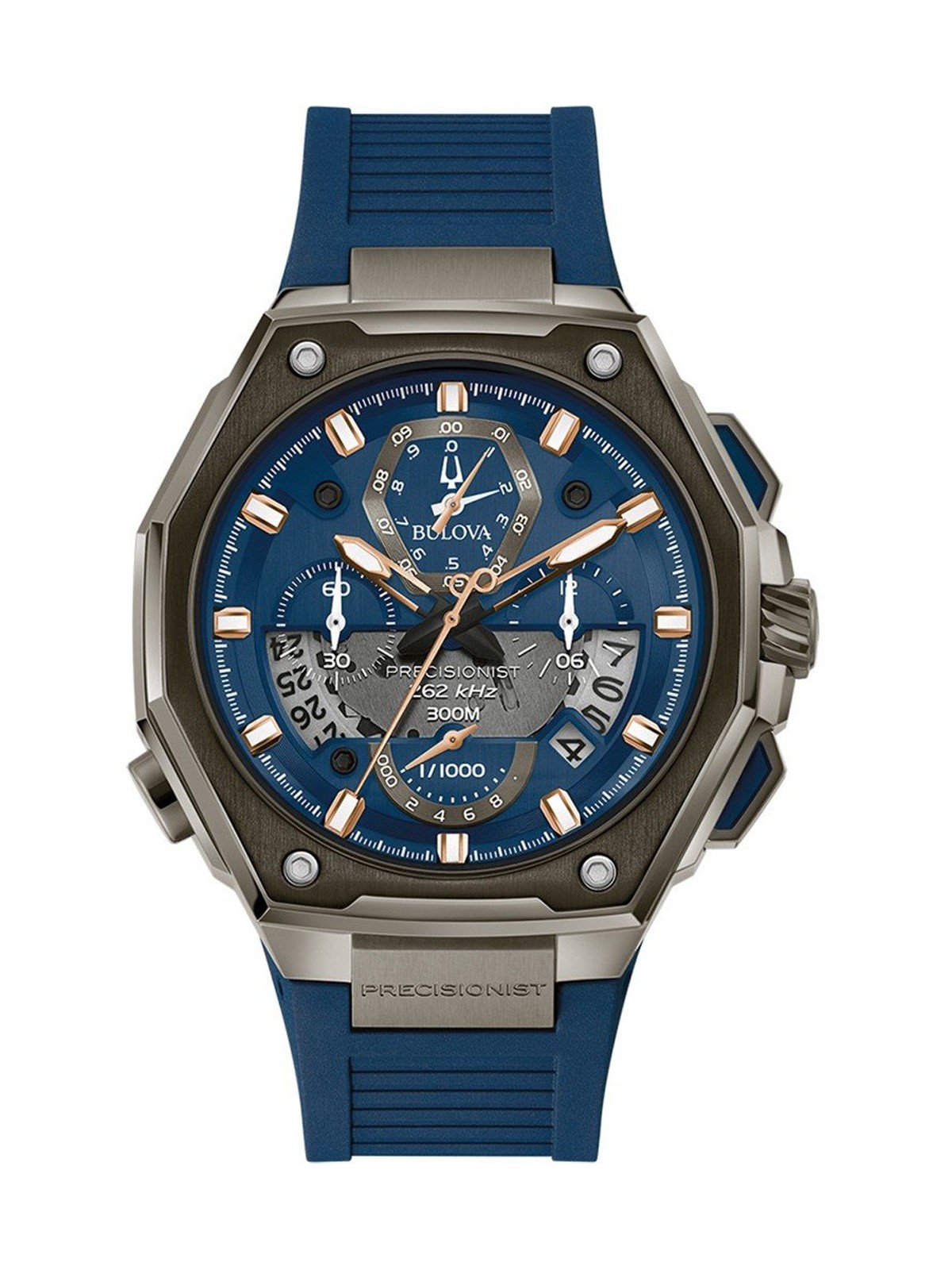 orologio uomo Bulova 98B357 Precisionist Chronograph Mens Watch 46mm 30ATM