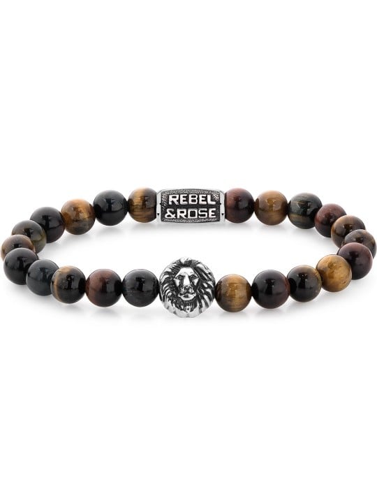 bracciale uomo Rebel & Rose Bracelet Who's afraid of the Tiger RR-8L028-S-L+ mens