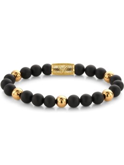 bracciale uomo Rebel & Rose Bracelet Matt Black Madonna RR-8DV05-G-L mens