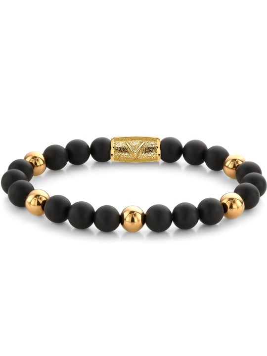 bracciale uomo Rebel & Rose Bracelet Matt Black Madonna RR-8DV05-G-L mens