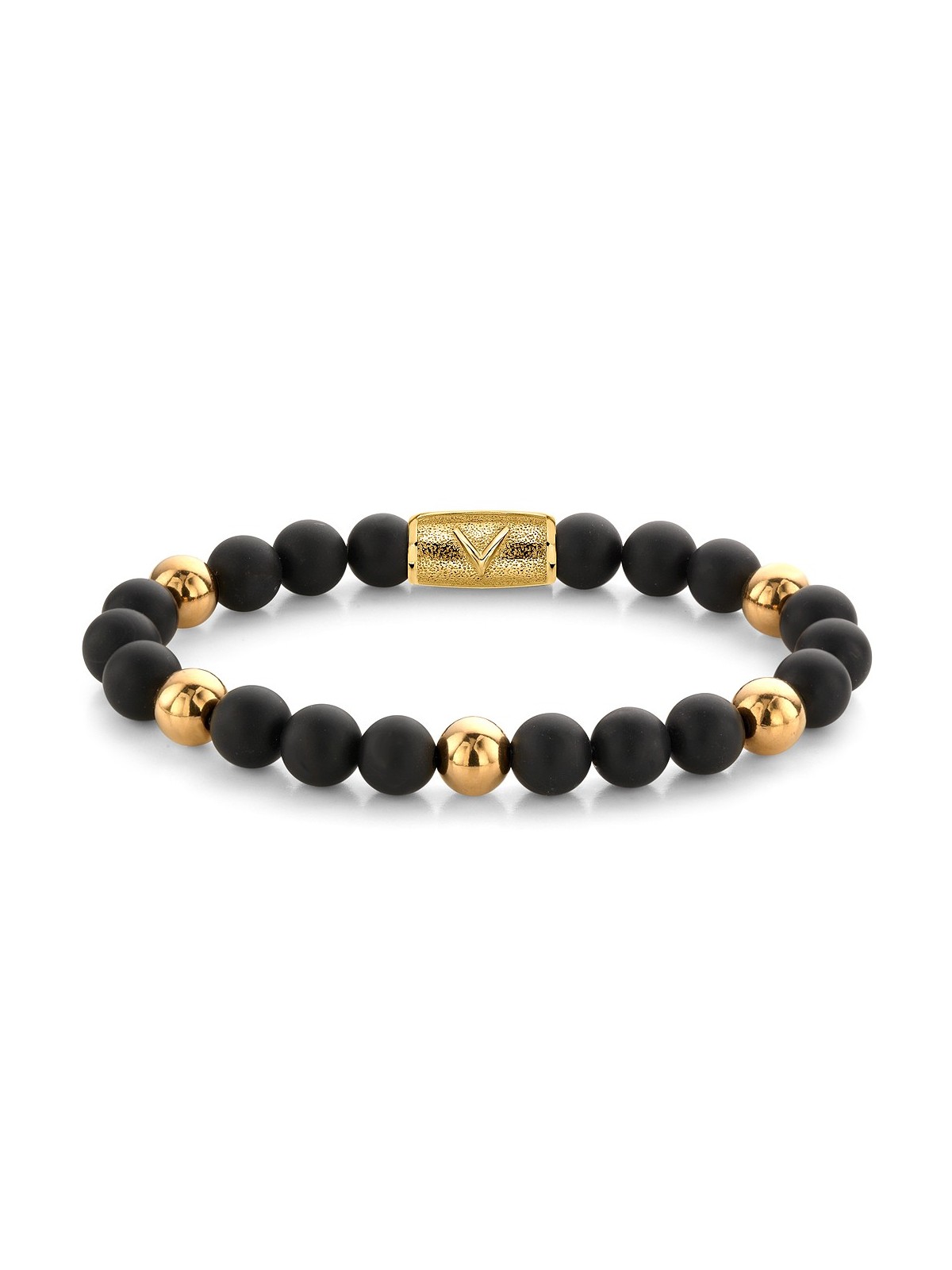 bracciale uomo Rebel & Rose Bracelet Matt Black Madonna RR-8DV05-G-L mens