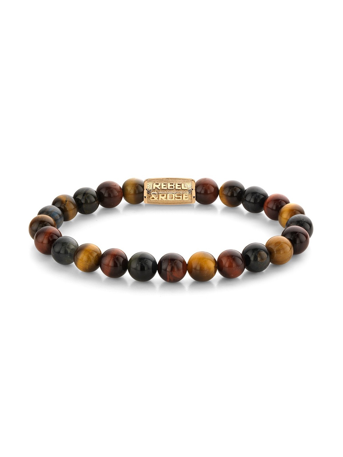 bracciale uomo Rebel & Rose Bracelet Who's afraid of the Tiger RR-80088-G-M mens