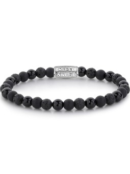 bracciale uomo Rebel & Rose Bracelet Black Rocks RR-60033-S-L mens