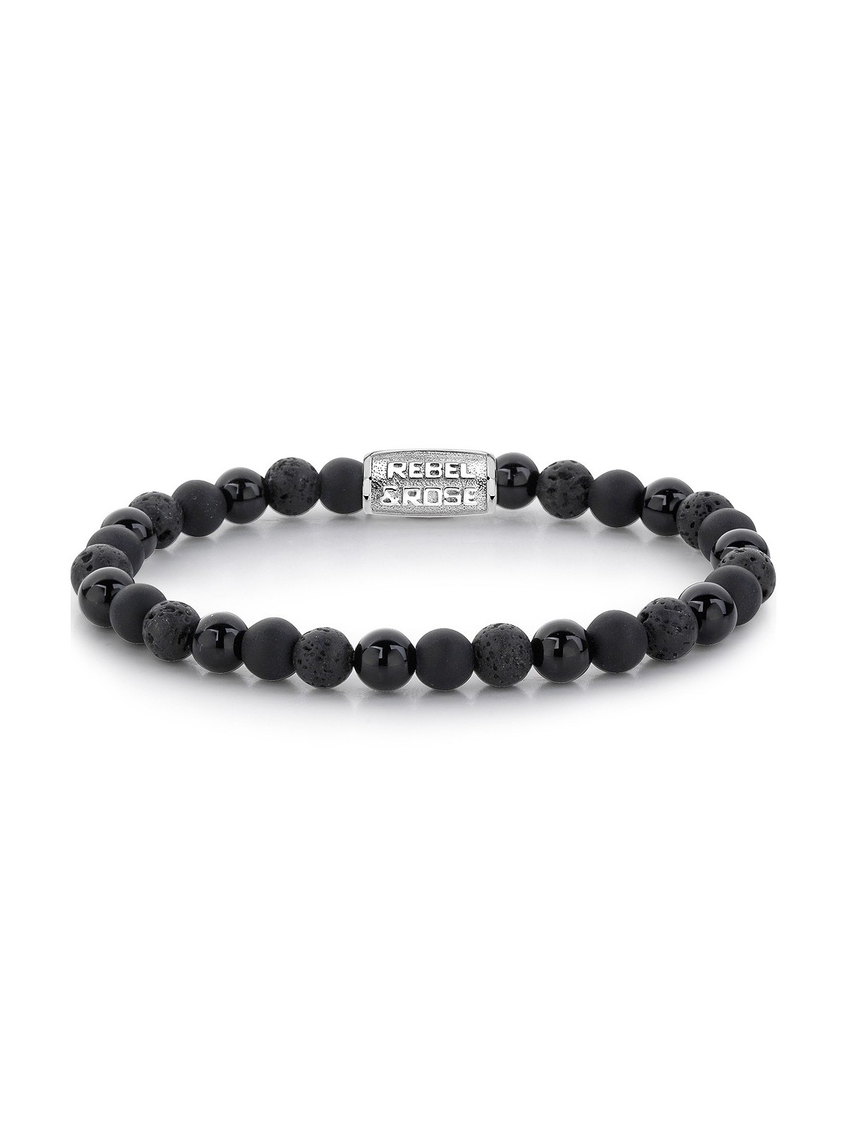 bracciale uomo Rebel & Rose Bracelet Black Rocks RR-60033-S-L mens