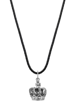 collana uomo Rebel & Rose NL024-S-70 Royal Crown Unisex Necklace 70cm