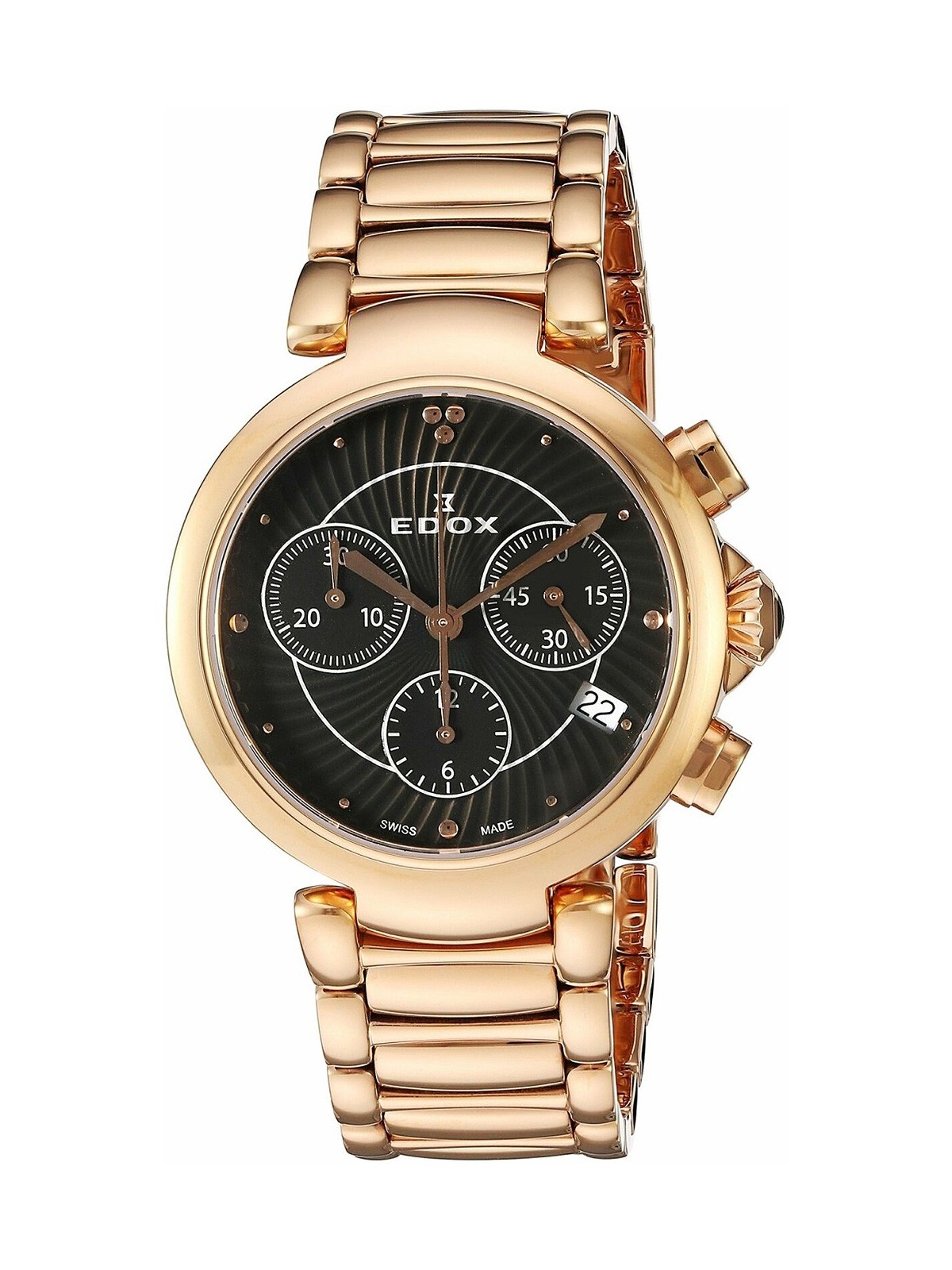 Edox 10220-37RM-NIR LaPassion Chronograph Ladies Watch 35mm 5ATM