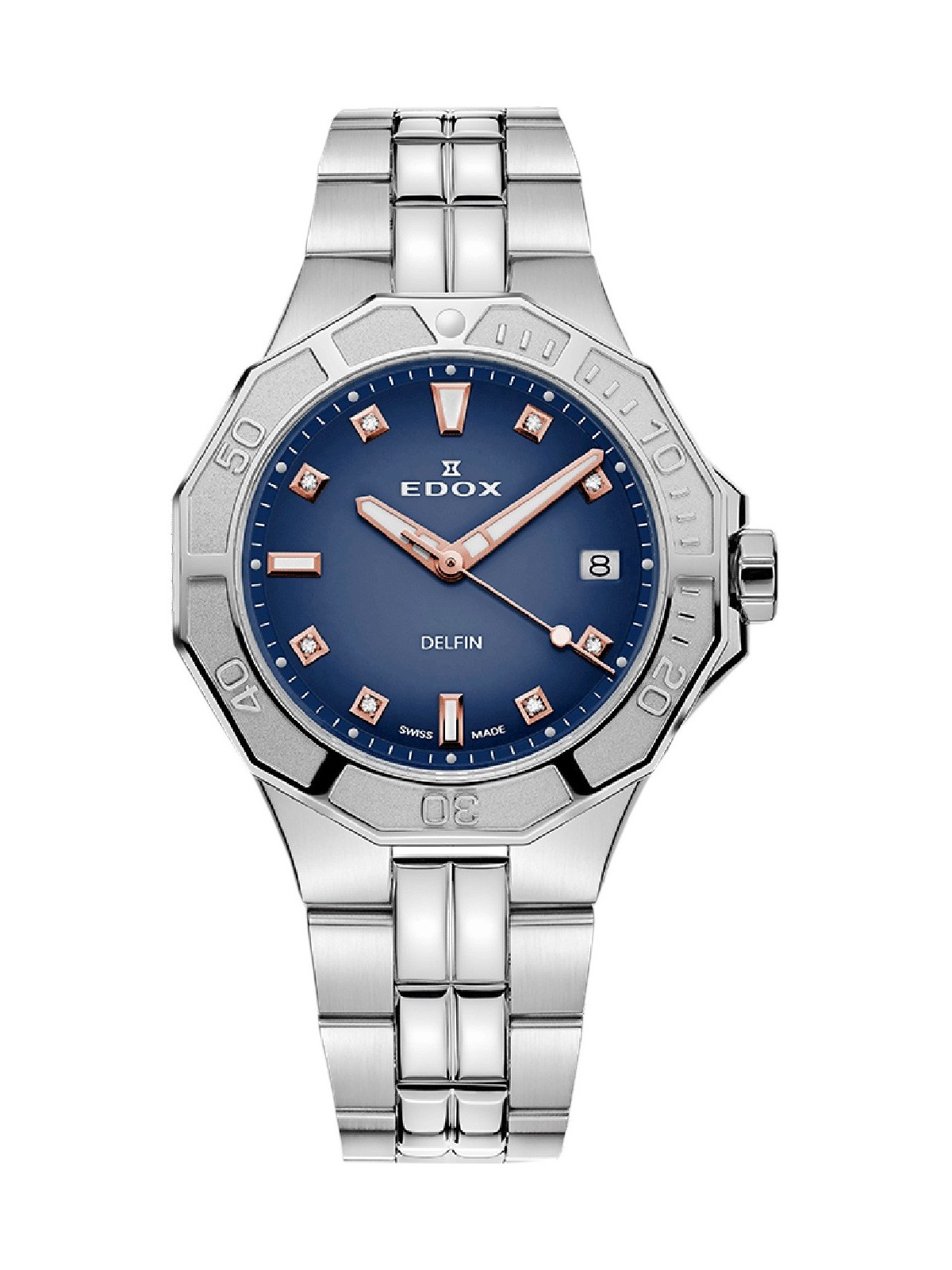 orologio donna Edox 53020-3M-BUDDR Delfin Diver Ladies Watch 38mm 20ATM