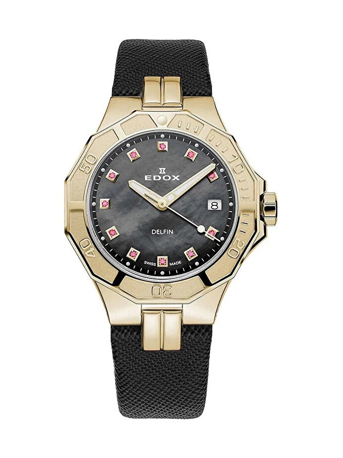 orologio donna Edox 53020-37JC-NANRUD Delfin Diver Ladies Watch 38mm 20ATM