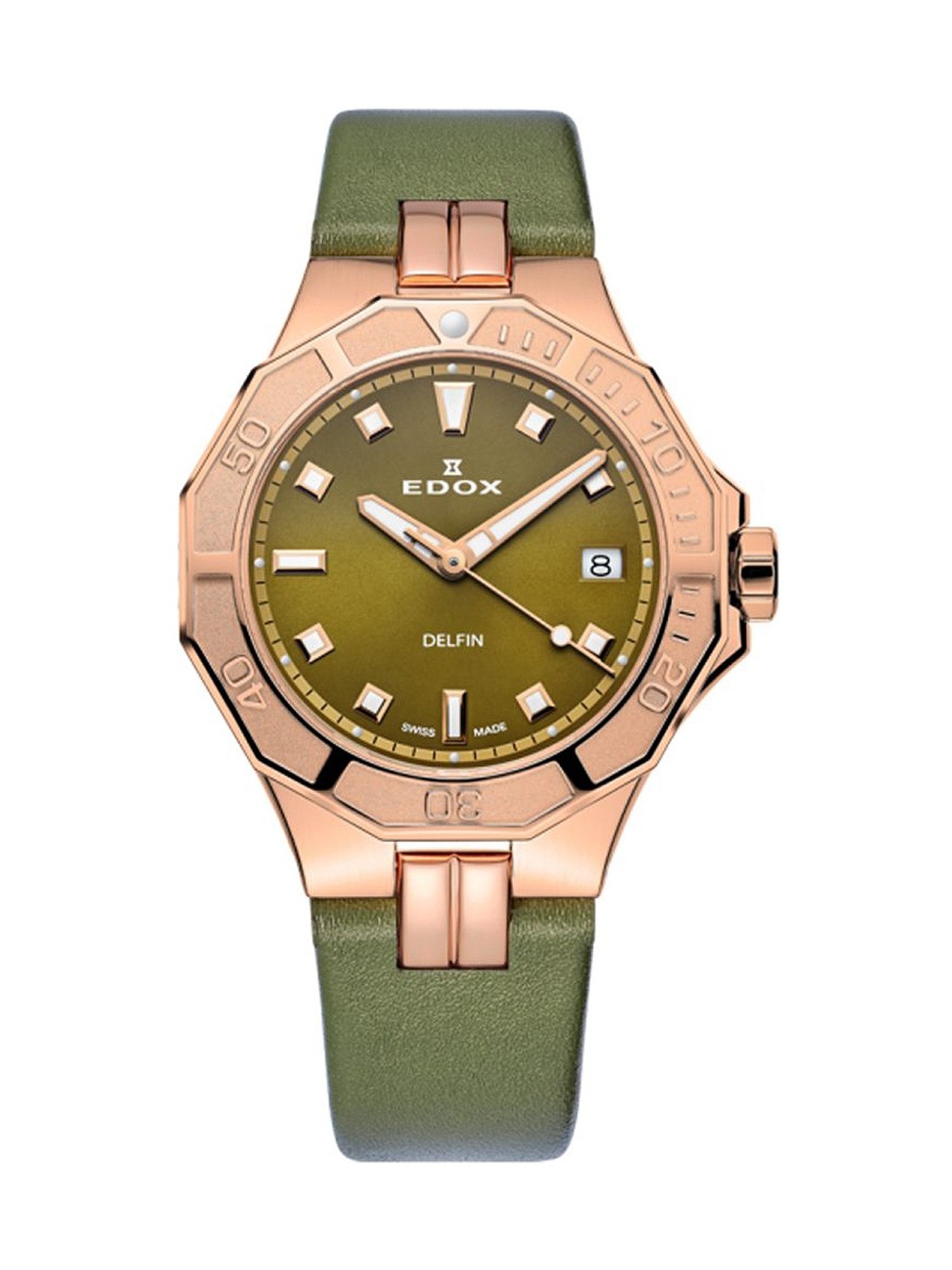 orologio donna Edox 53020-37RC-VR Delfin Diver Ladies Watch 38mm 20ATM