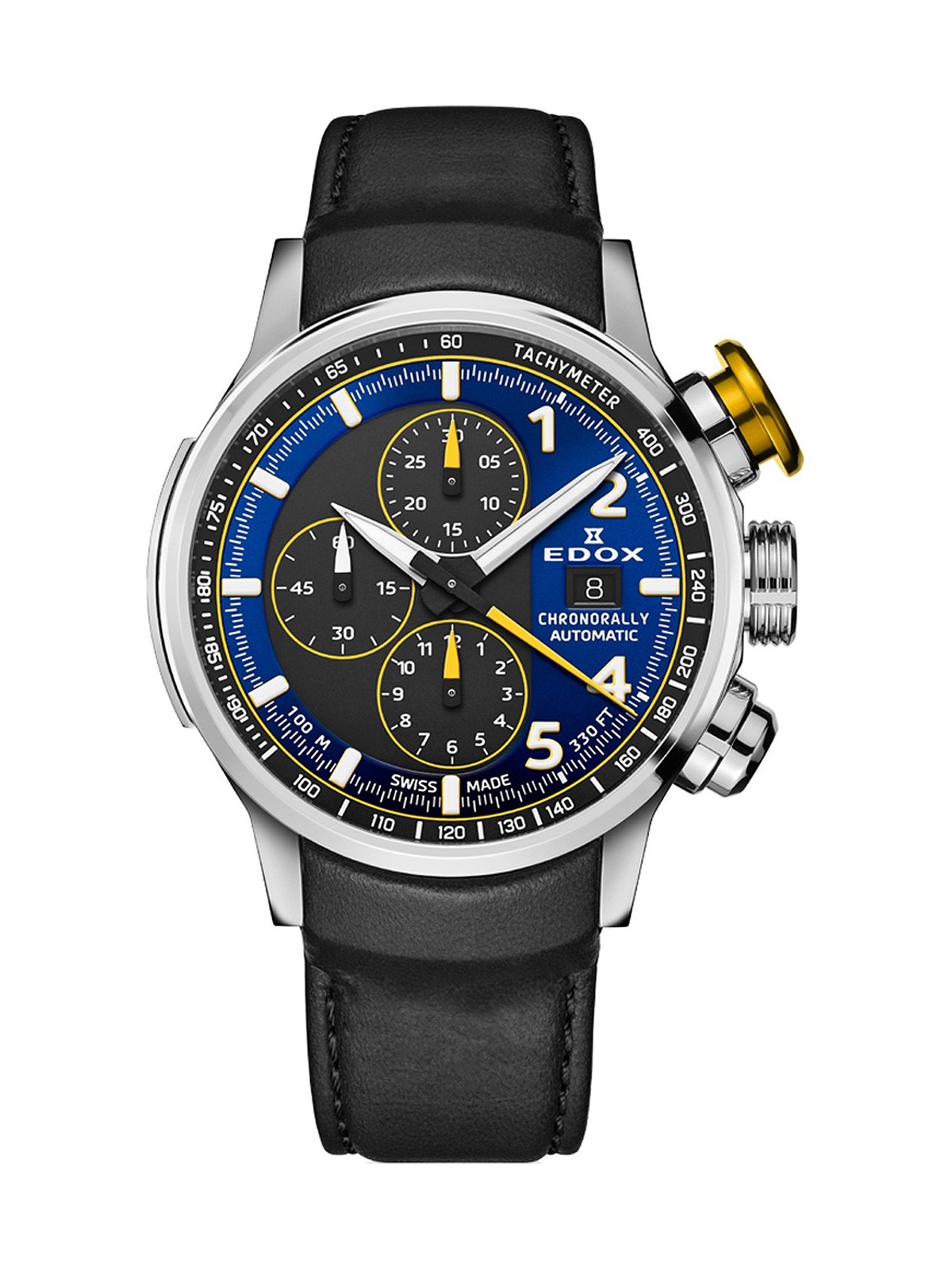 orologio uomo Edox 01129-TTNJCN-BUNJ Chronorally Automatic Mens Watch 45mm 10ATM