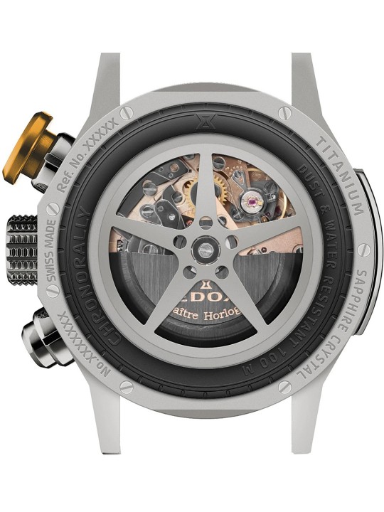 orologio uomo Edox 01129-TTNJCN-BUNJ Chronorally Automatic Mens Watch 45mm 10ATM