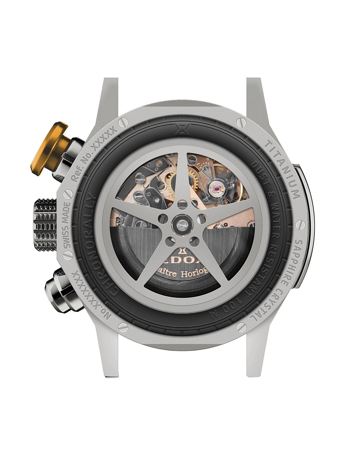 orologio uomo Edox 01129-TTNJCN-BUNJ Chronorally Automatic Mens Watch 45mm 10ATM