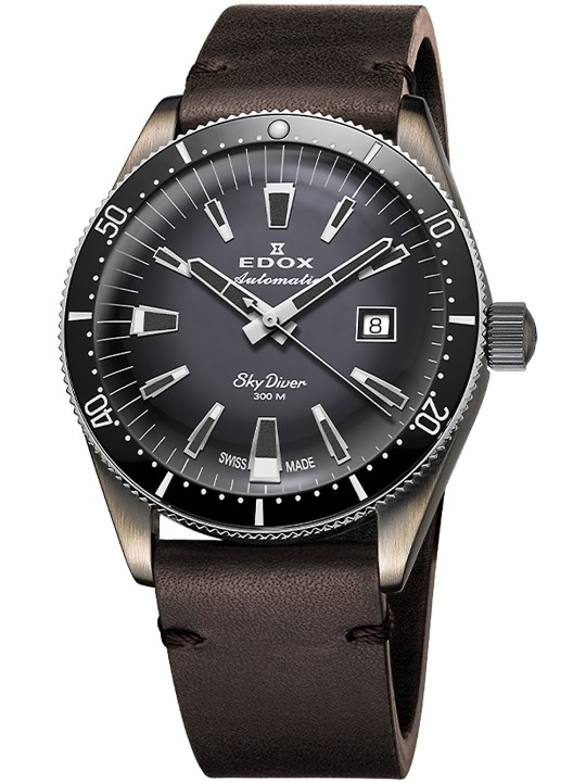 orologio uomo Edox 80126-3VIN-GDN Skydiver Automatic Mens Watch Limited Edition 42mm 30ATM