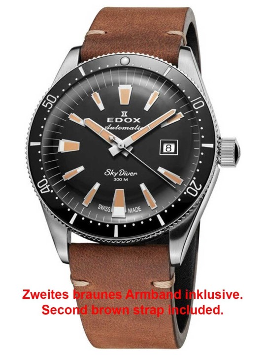 orologio uomo Edox 80126-3VIN-GDN Skydiver Automatic Mens Watch Limited Edition 42mm 30ATM
