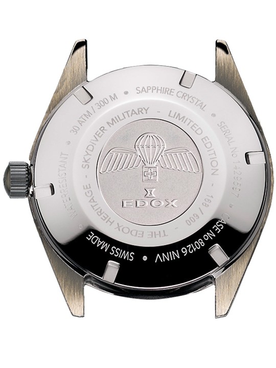 orologio uomo Edox 80126-3VIN-GDN Skydiver Automatic Mens Watch Limited Edition 42mm 30ATM