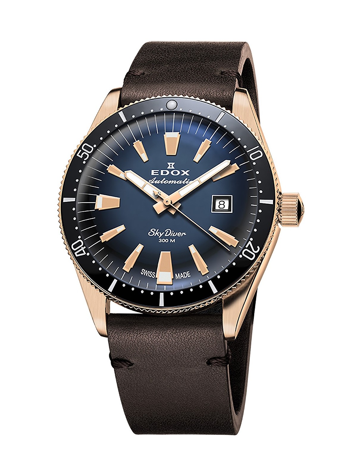 orologio uomo Edox 80126-BRN-BUIDR Skydiver Automatic Mens Watch Limited Edition 42mm