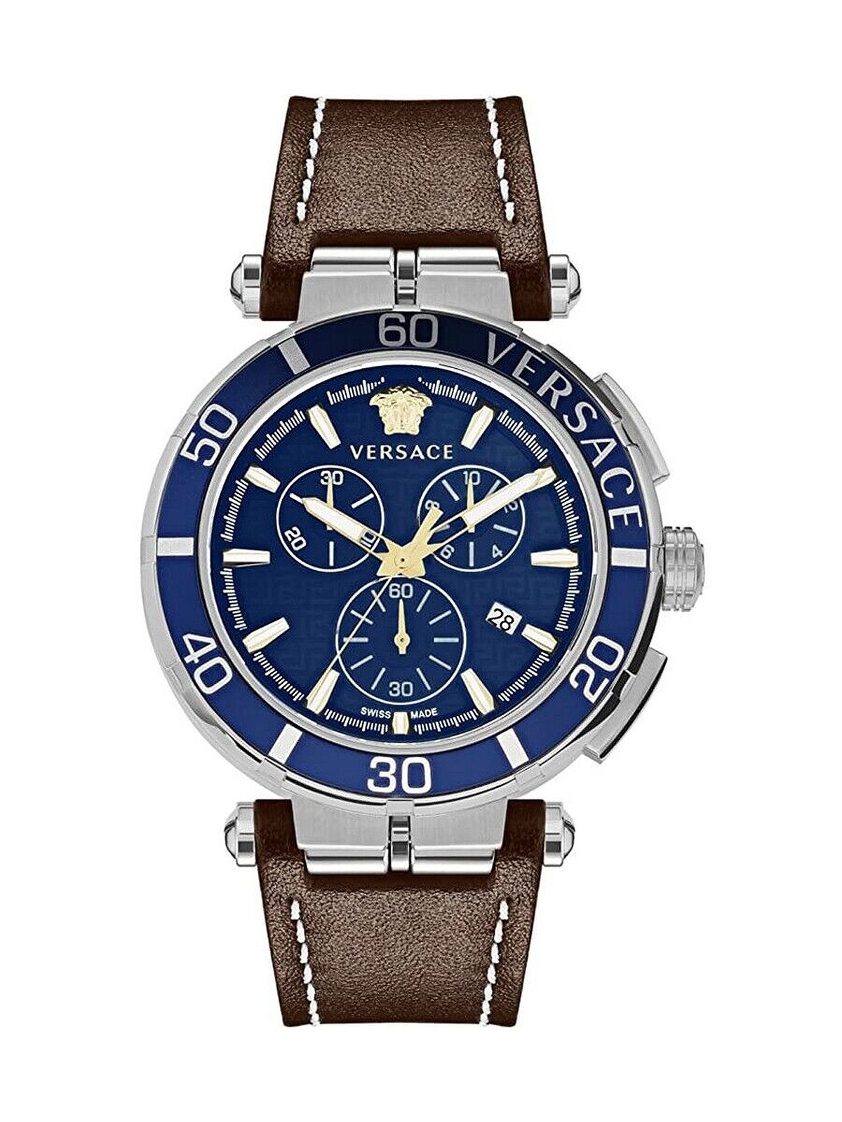 orologio uomo Versace VE3L00122 Greca Chronograph Mens Watch 45mm 5ATM