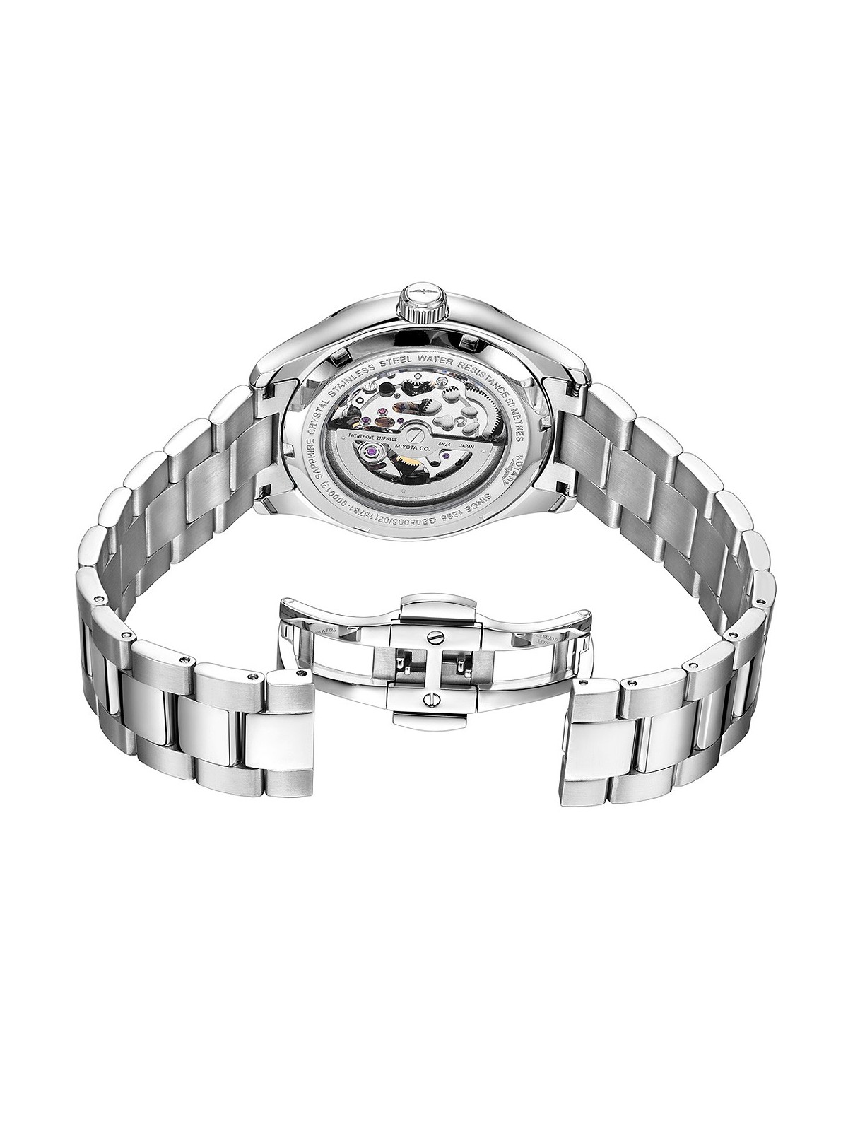 orologio uomo Rotary GB05095/05 Oxford Automatic Mens Watch 40mm 5ATM