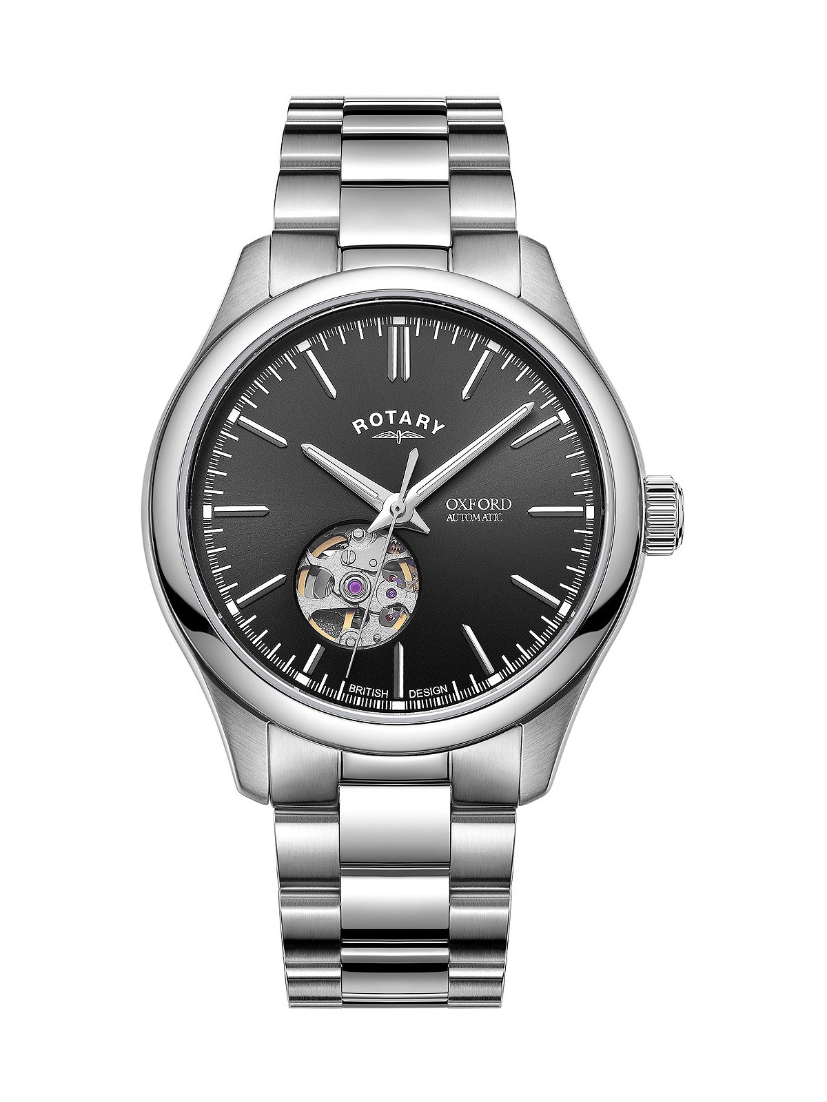 orologio uomo Rotary GB05095/04 Oxford Automatic Mens Watch 40mm 5ATM