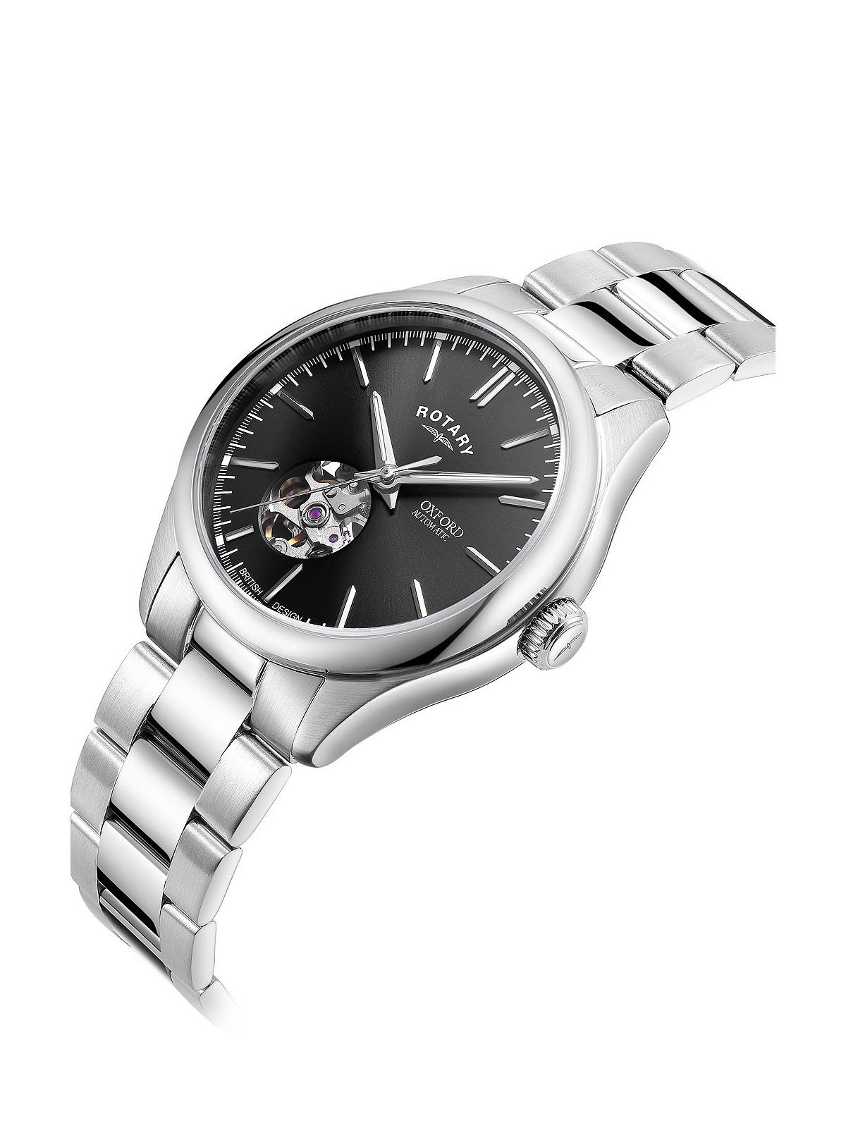 orologio uomo Rotary GB05095/04 Oxford Automatic Mens Watch 40mm 5ATM