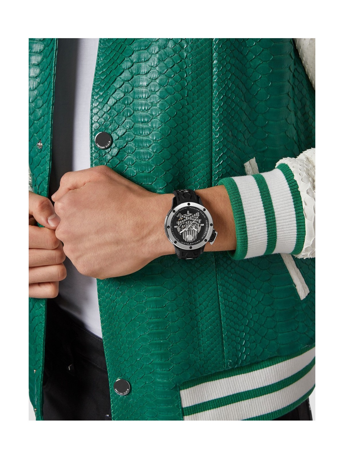 orologio uomo Philipp Plein PWUAA0523 Hyper Sport Automatic Mens Watch 46mm 5ATM
