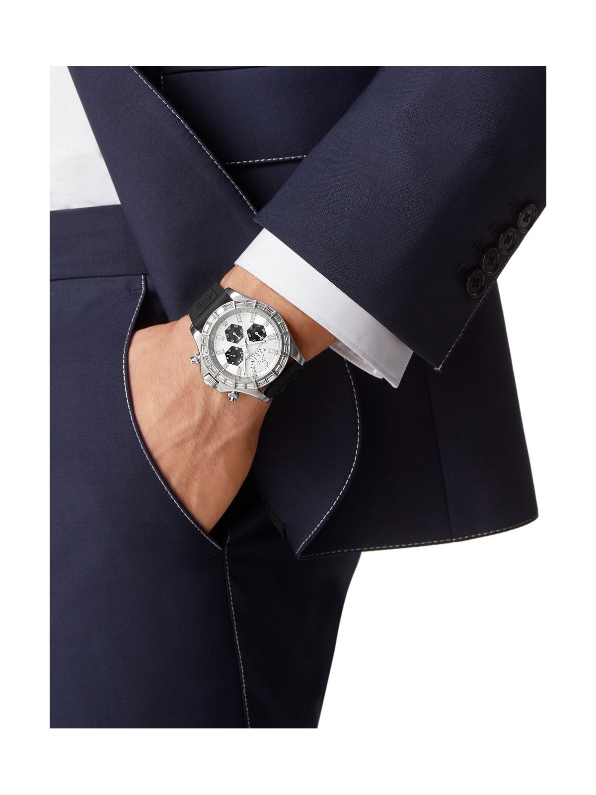 orologio uomo Philipp Plein PWVAA0123 Street Couture Chronograph Mens Watch 43mm 5ATM