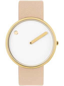 orologio donna PICTO 43321-6320G Ladies Watch White and Gold 40mm 5ATM