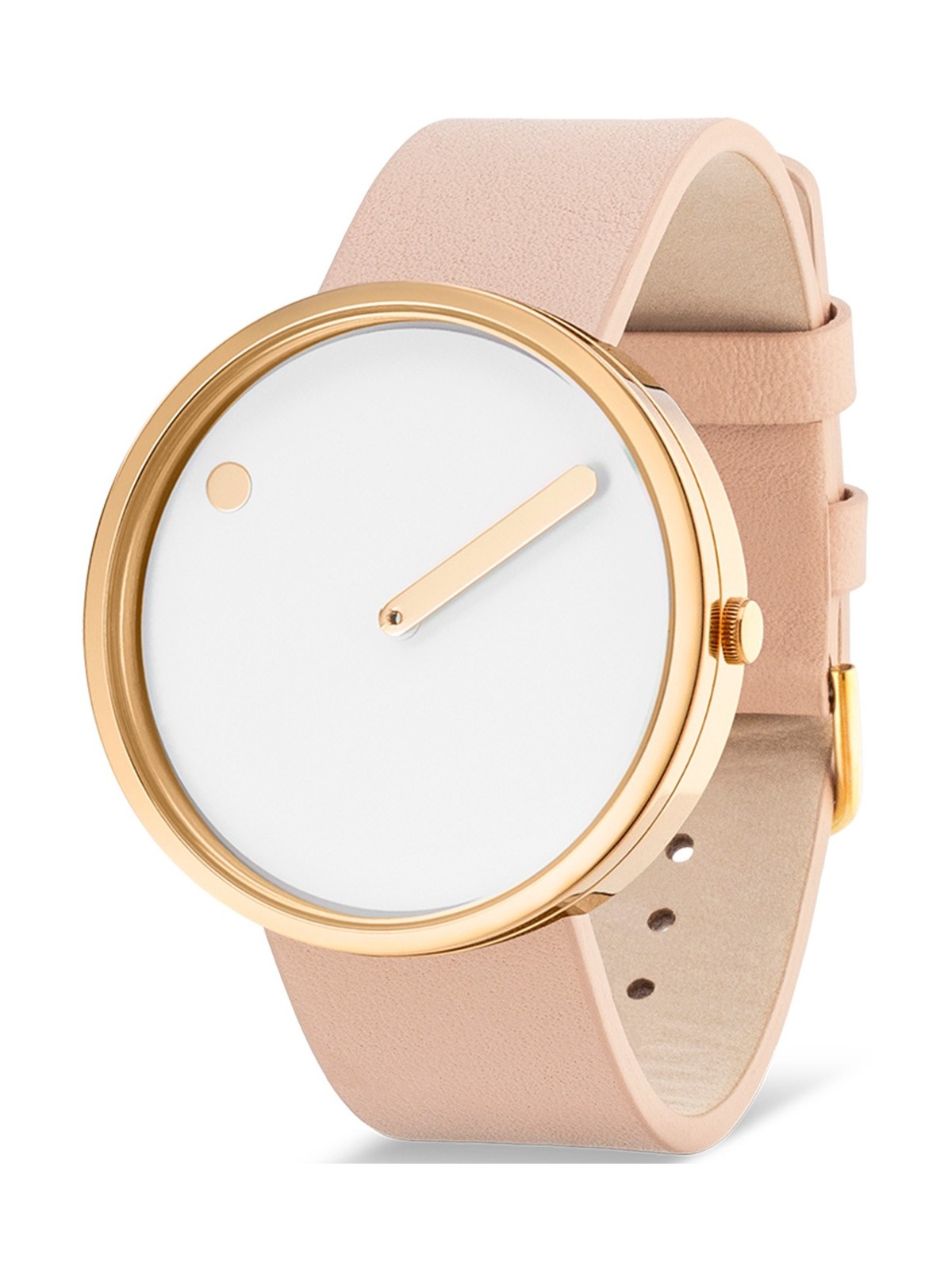 orologio donna PICTO 43321-6320G Ladies Watch White and Gold 40mm 5ATM