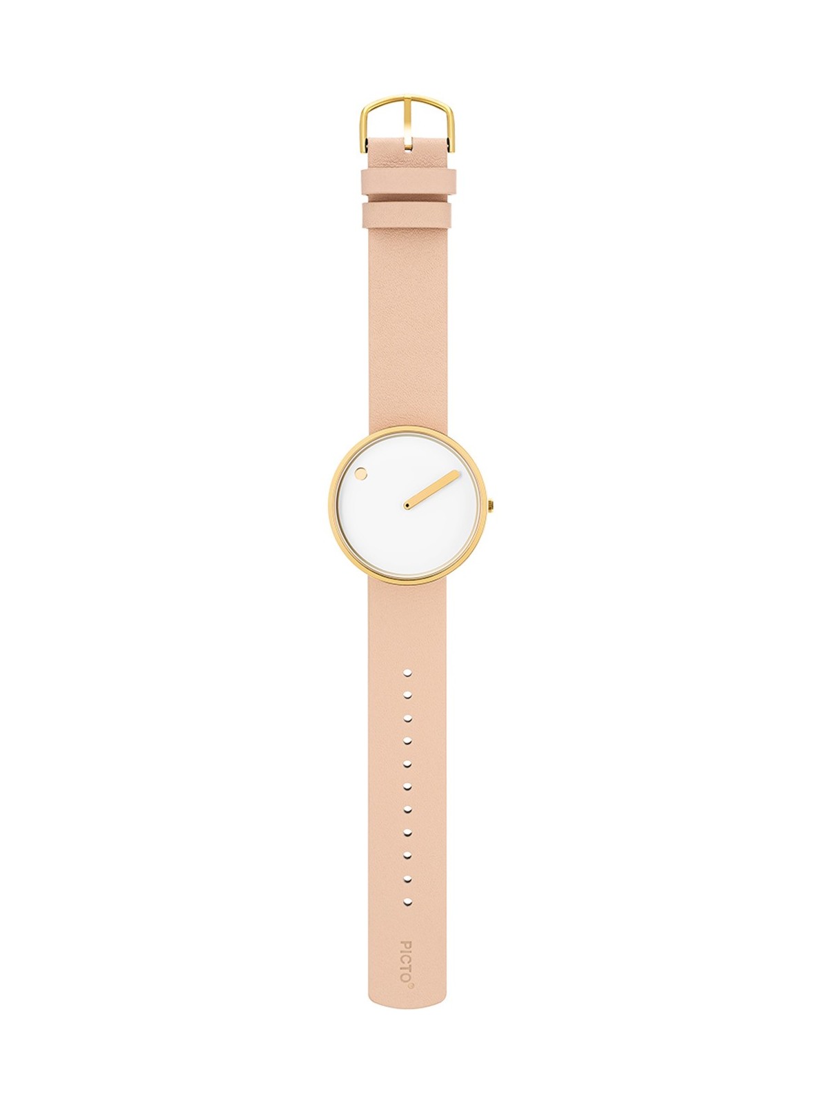 orologio donna PICTO 43321-6320G Ladies Watch White and Gold 40mm 5ATM