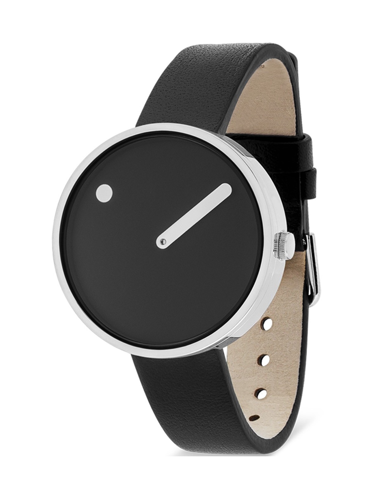 orologio donna PICTO 34070-4114 Ladies Watch Black and Steel 34mm 5ATM