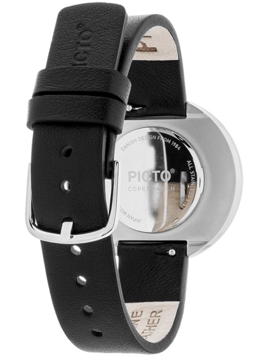 orologio donna PICTO 34070-4114 Ladies Watch Black and Steel 34mm 5ATM