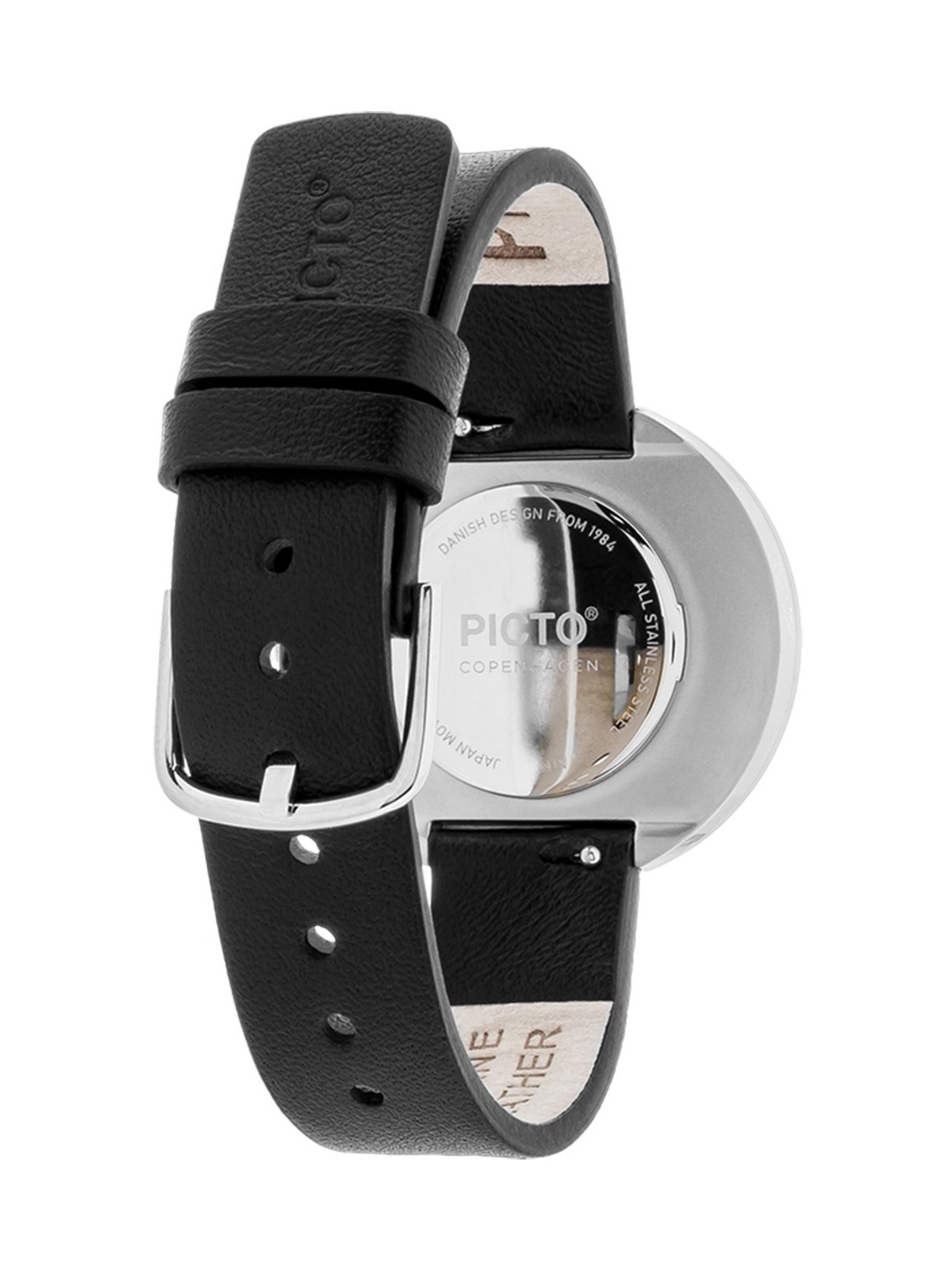 orologio donna PICTO 34070-4114 Ladies Watch Black and Steel 34mm 5ATM