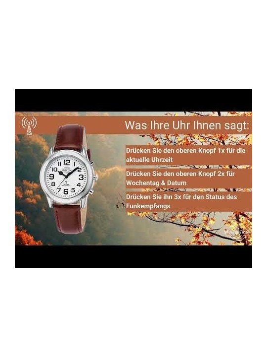 orologio uomo Master Time MTGA-10811-85L Speaking Mens Radio-Controlled 41mm
