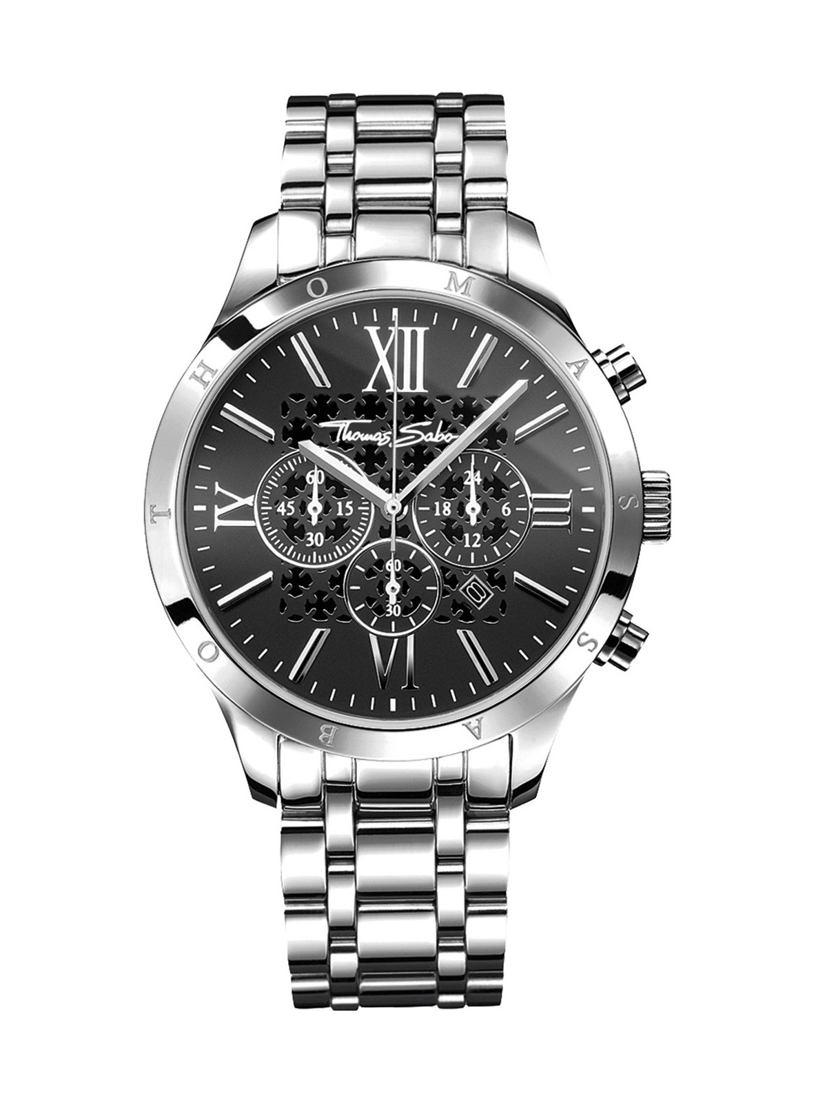 orologio uomo Thomas Sabo WA0015-201-203 Rebel Urban Chronograph Mens Watch 43mm 5ATM