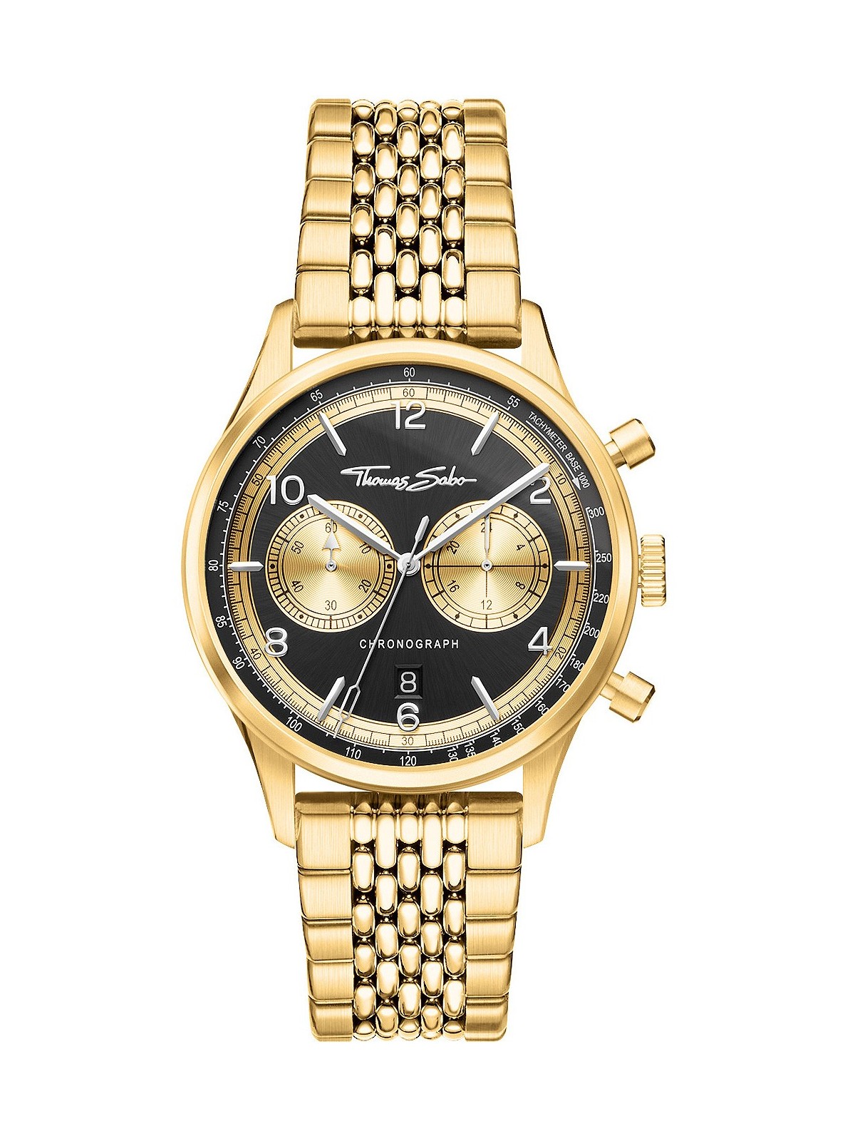 orologio uomo Thomas Sabo WA0376-264-203 Rebel at Heart Chronograph Mens Watch 40mm 3ATM