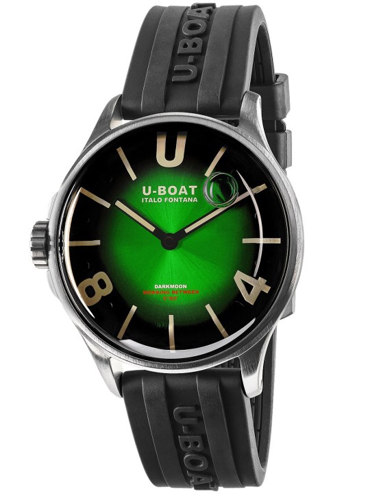 orologio uomo U-Boat 9502/A Darkmoon Green SS Soleil Mens Watch 40mm 5ATM