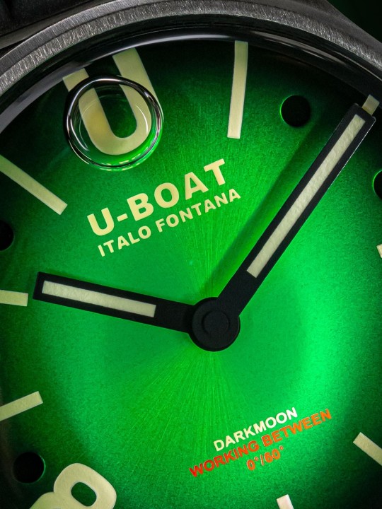 orologio uomo U-Boat 9502/A Darkmoon Green SS Soleil Mens Watch 40mm 5ATM