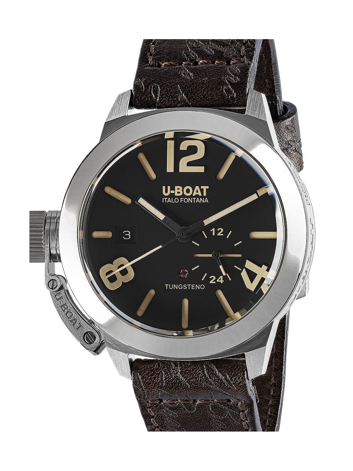 orologio uomo U-Boat 8893 Classico Tungsteno Black Automatic Mens Watch 42mm 10ATM