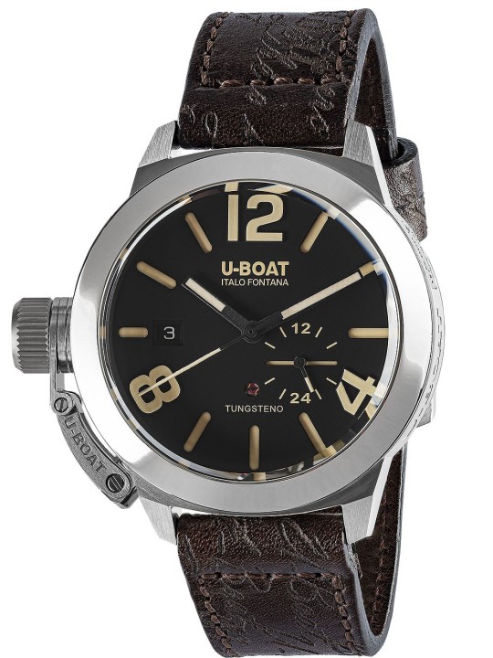 orologio uomo U-Boat 8893 Classico Tungsteno Black Automatic Mens Watch 42mm 10ATM