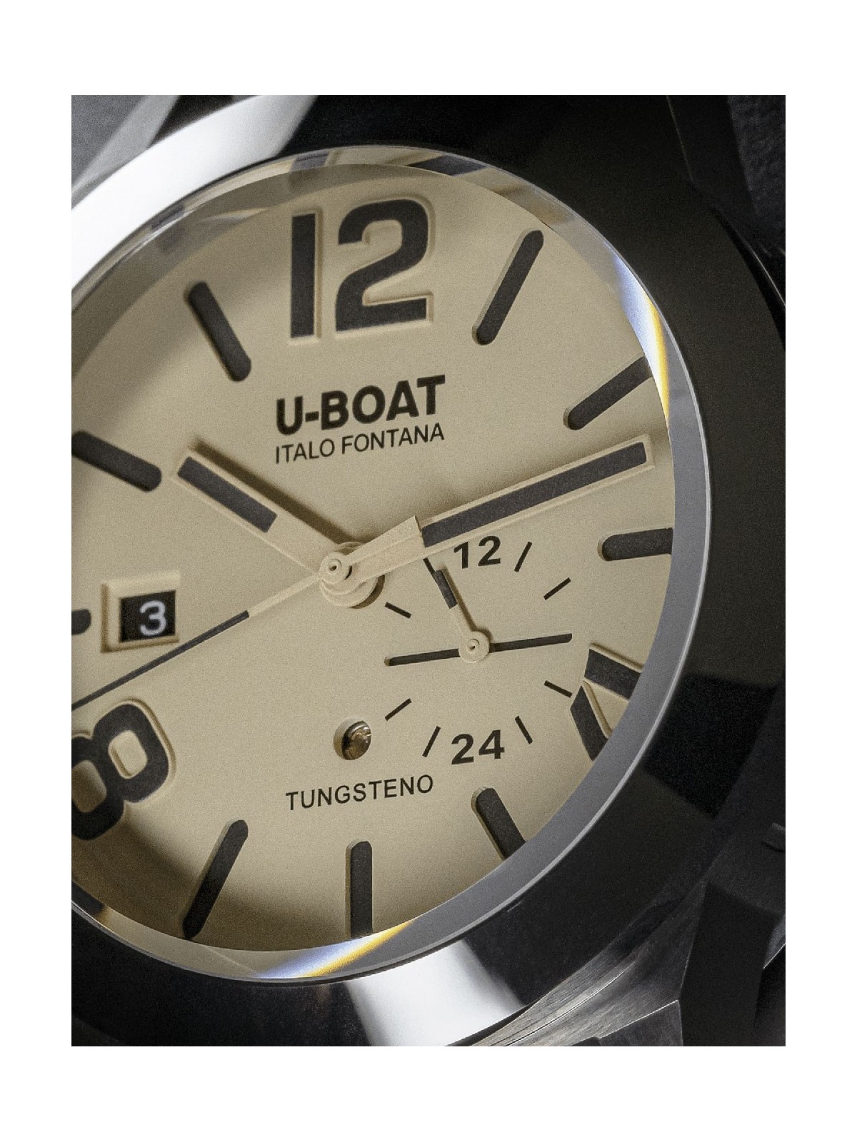 orologio uomo U-Boat 8893 Classico Tungsteno Black Automatic Mens Watch 42mm 10ATM