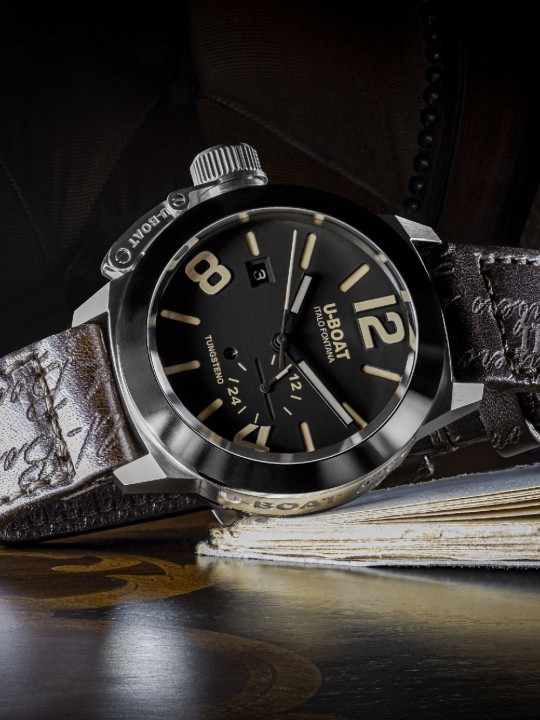 orologio uomo U-Boat 8893 Classico Tungsteno Black Automatic Mens Watch 42mm 10ATM