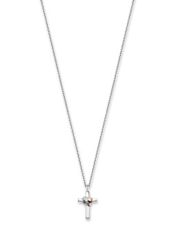 collana donna Engelsrufer ERN-CROSSHEART-BIR Cross Ladies Necklace 40mm, adjustable