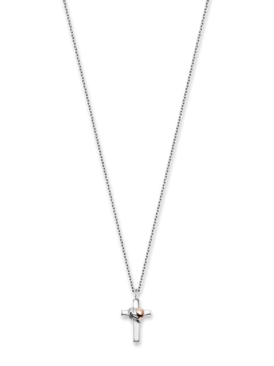 collana donna Engelsrufer ERN-CROSSHEART-BIR Cross Ladies Necklace 40mm, adjustable