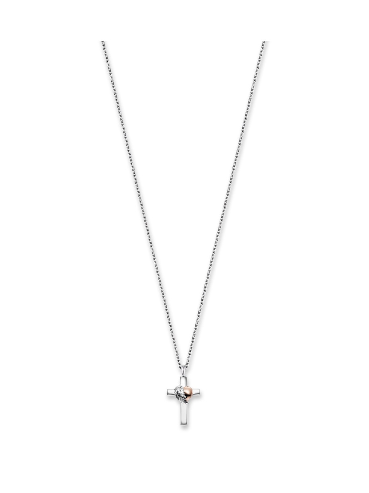 collana donna Engelsrufer ERN-CROSSHEART-BIR Cross Ladies Necklace 40mm, adjustable