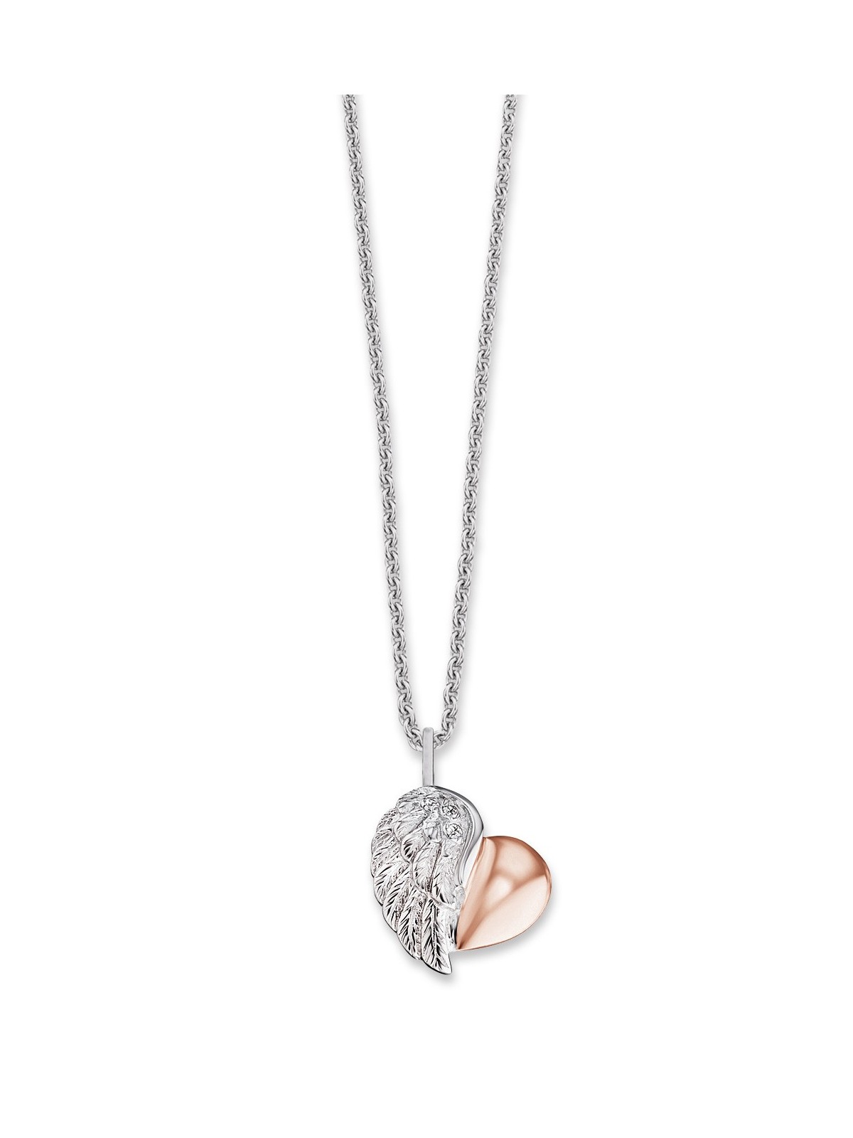 collana donna Engelsrufer ERN-LILHEARTWING heart wing ladies necklace 40cm, adjustable