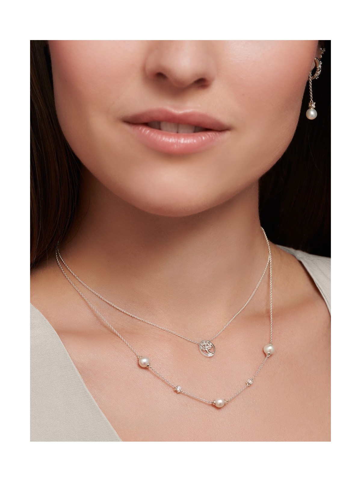 collana donna Thomas Sabo KE2120-167-14 Pearl ladies necklace, adjustable